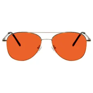 Okulary Aviator NightShield ze złotymi oprawkami