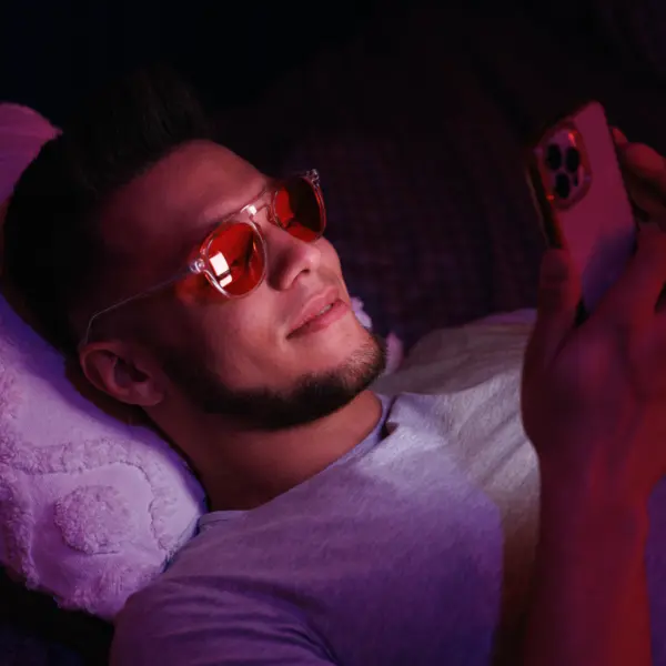 Profesor Clear NightShield z transparentnymi oprawkami okulary blokujące światło niebieskie