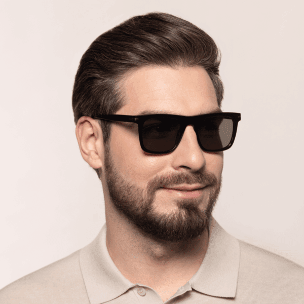 Okulary słoneczne dla mężczyzn Vintage Black SunShield