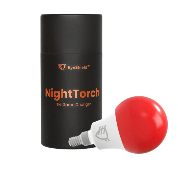 Czerwona żarówka E14 NightTorch w stylowym opakowaniu