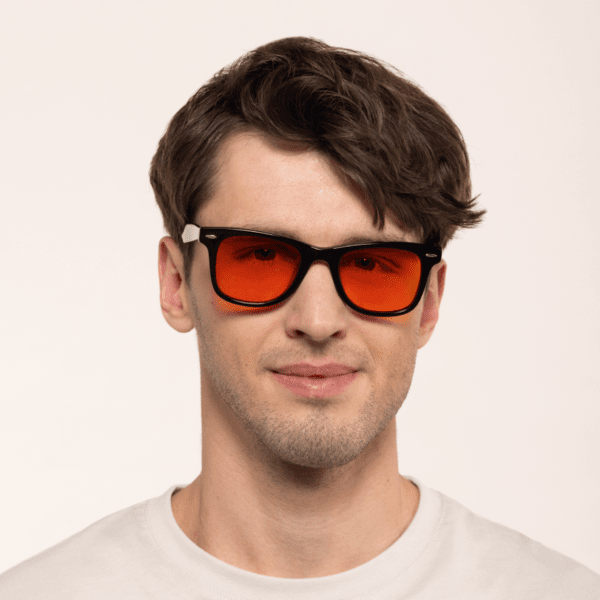 Okulary Primo NightShield z czarnymi oprawkami i filtrem światła niebieskiego